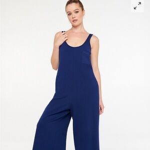 Fenty Beauty Blue Jumpsuit with Wide-Leg Silhouette